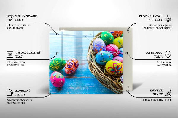 Steklena podloga za rezanje Velikonočna jajca Velikonočna jajca