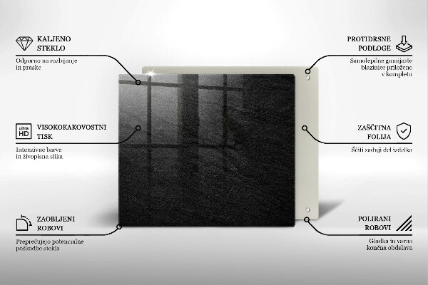 Steklena podloga za rezanje tekstura kamna