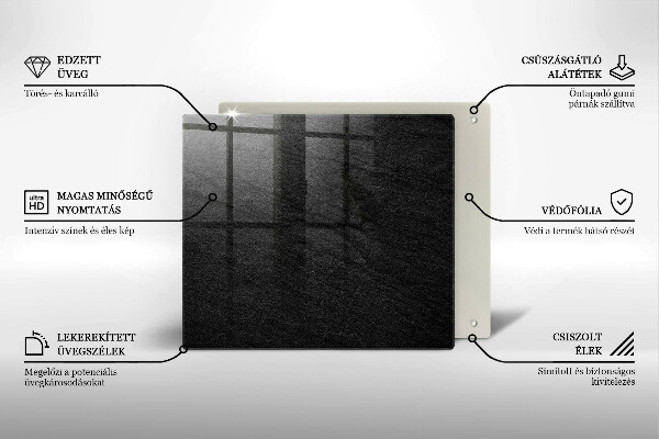 Steklena podloga za rezanje tekstura kamna