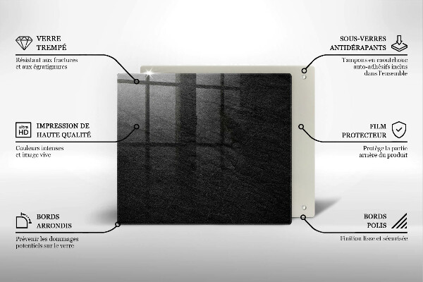 Steklena podloga za rezanje tekstura kamna