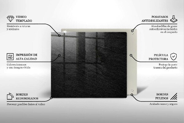Steklena podloga za rezanje tekstura kamna
