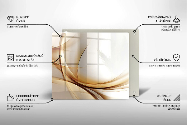 Steklena podloga za rezanje Abstraktne oblike