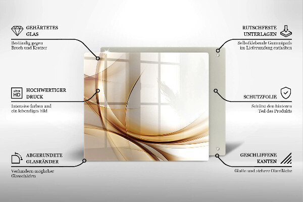 Steklena podloga za rezanje Abstraktne oblike