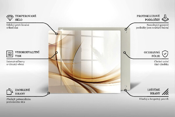 Steklena podloga za rezanje Abstraktne oblike