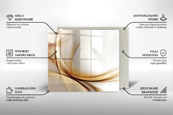 Steklena podloga za rezanje Abstraktne oblike