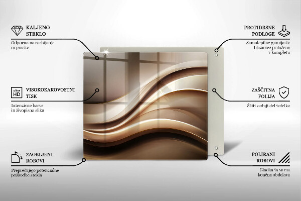 Steklena podloga za rezanje Abstrakcija nežne linije