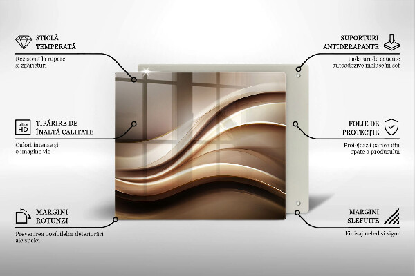 Steklena podloga za rezanje Abstrakcija nežne linije