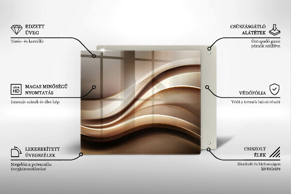 Steklena podloga za rezanje Abstrakcija nežne linije