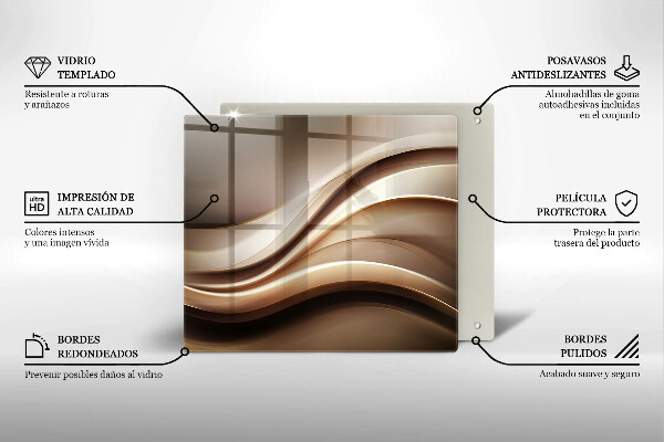 Steklena podloga za rezanje Abstrakcija nežne linije