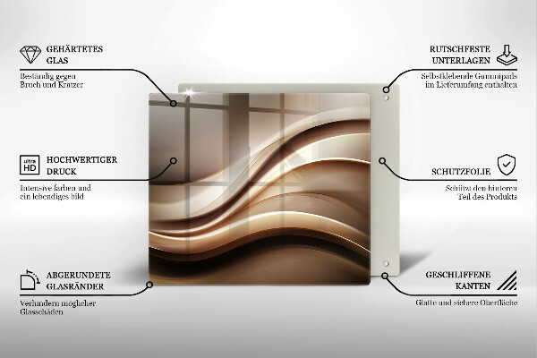Steklena podloga za rezanje Abstrakcija nežne linije