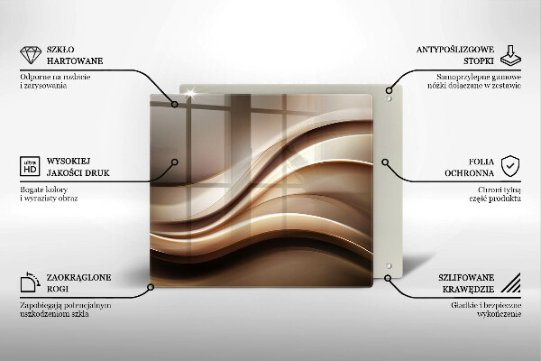 Steklena podloga za rezanje Abstrakcija nežne linije