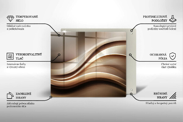 Steklena podloga za rezanje Abstrakcija nežne linije