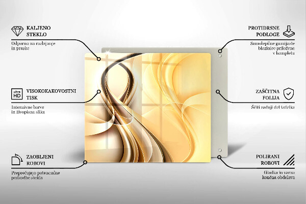 Steklena podloga za rezanje Abstrakcija dima
