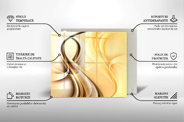 Steklena podloga za rezanje Abstrakcija dima