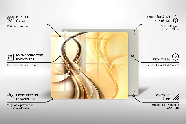 Steklena podloga za rezanje Abstrakcija dima