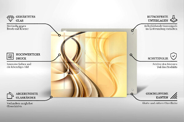 Steklena podloga za rezanje Abstrakcija dima