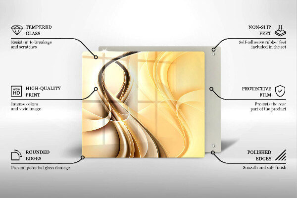 Steklena podloga za rezanje Abstrakcija dima