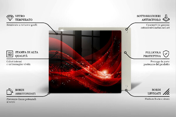 Steklena podloga za rezanje Moderna abstrakcija