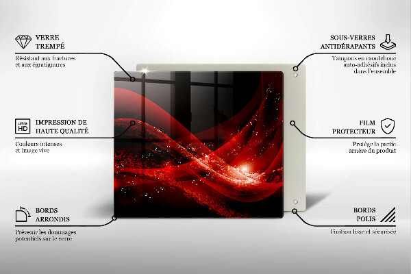 Steklena podloga za rezanje Moderna abstrakcija