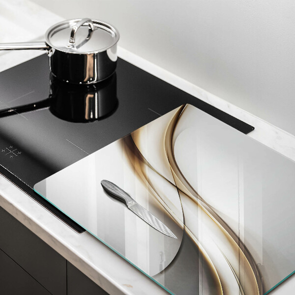 Steklena podloga za rezanje Abstrakcija mehkih linij