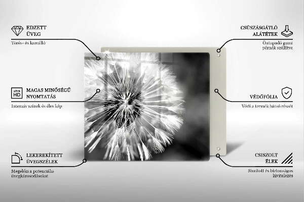 Steklena podloga za rezanje Nežen regrat