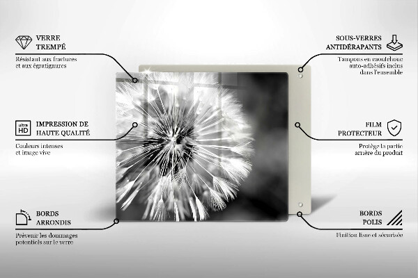 Steklena podloga za rezanje Nežen regrat