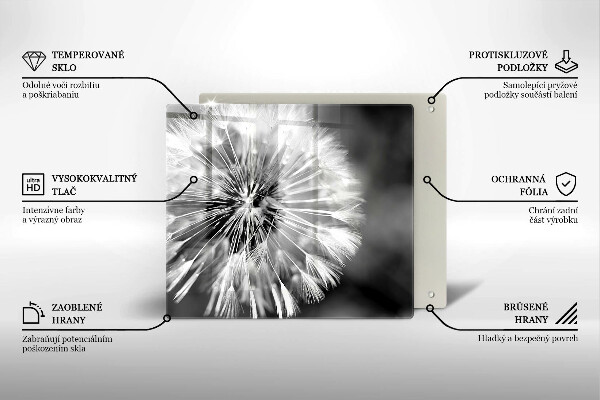 Steklena podloga za rezanje Nežen regrat