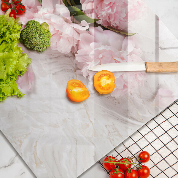 Steklena podloga za rezanje Nežni cvetovi vrtnic