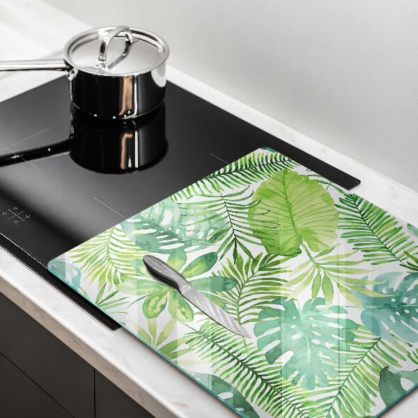 Steklena podloga za rezanje Akvarelni boho listi