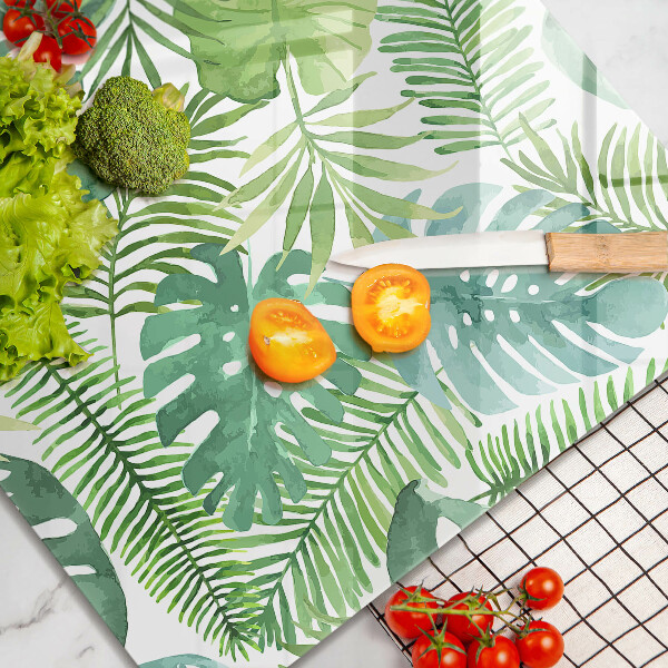 Steklena podloga za rezanje Akvarelni boho listi