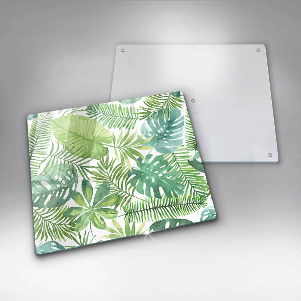 Steklena podloga za rezanje Akvarelni boho listi