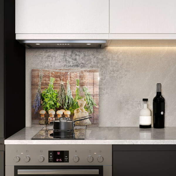 Steklena podloga za rezanje Zelišča začimbe in les