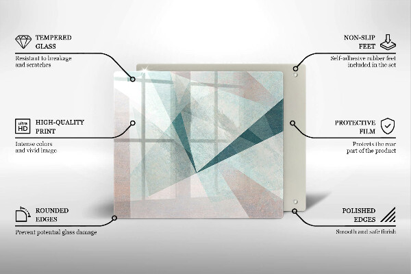 Steklena podloga za rezanje Ostra abstrakcija