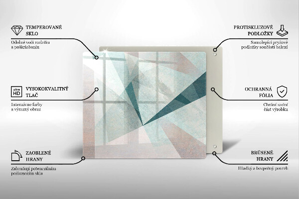 Steklena podloga za rezanje Ostra abstrakcija