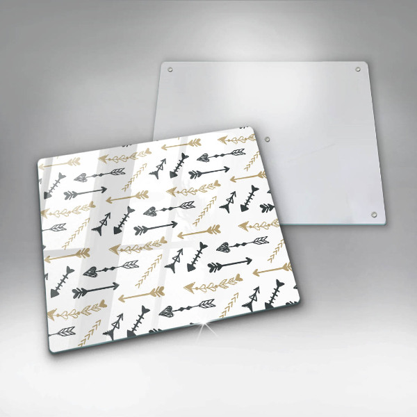 Steklena podloga za rezanje Boho vzorec puščic