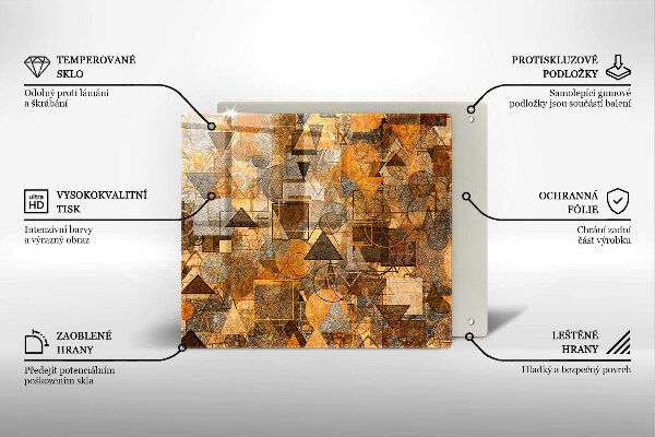 Steklena podloga za rezanje Brezšivni vzorec geometrijskih likov
