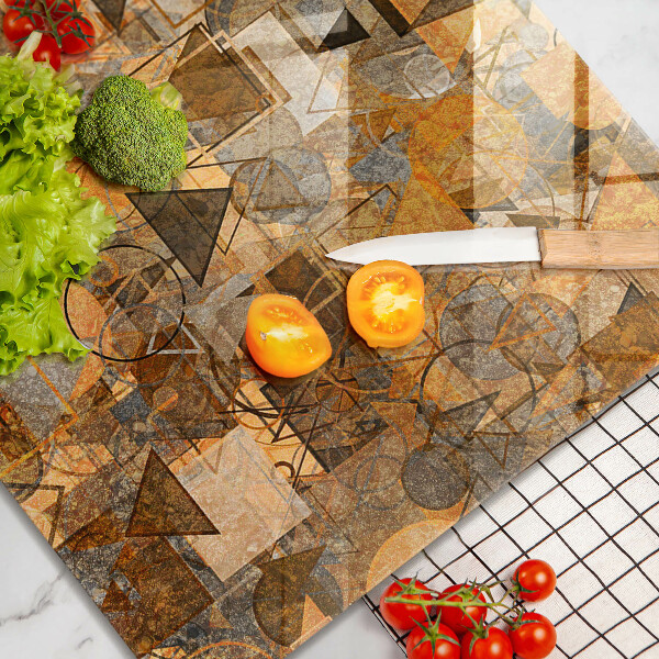 Steklena podloga za rezanje Brezšivni vzorec geometrijskih likov