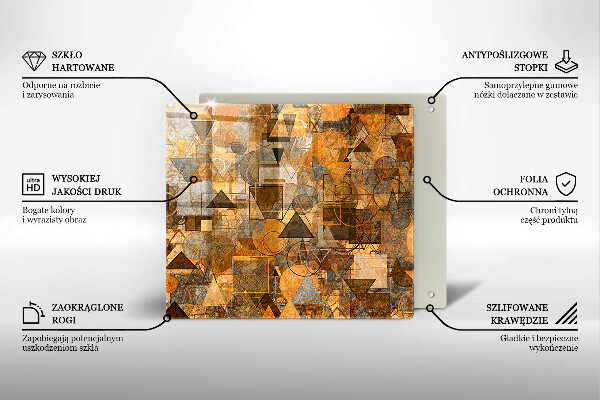Steklena podloga za rezanje Brezšivni vzorec geometrijskih likov
