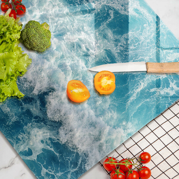 Steklena podloga za rezanje Valovi morske vode