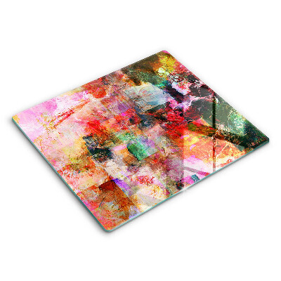 Steklena podloga za rezanje Barvna abstrakcija