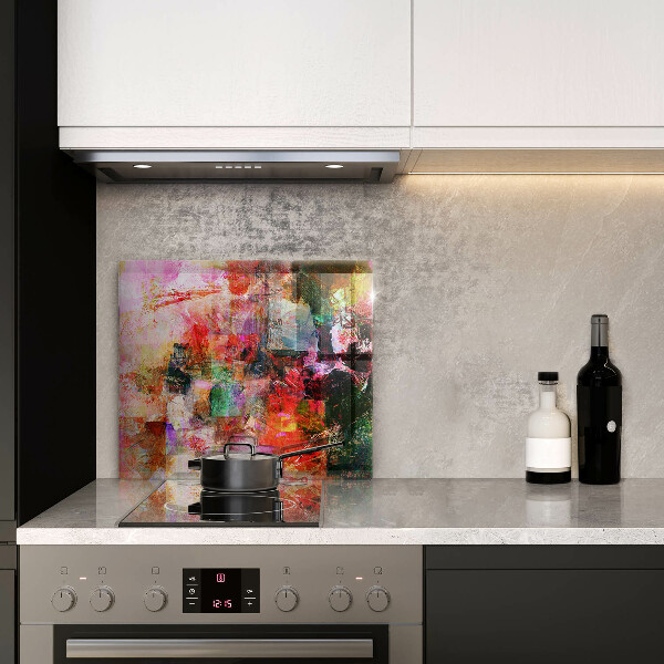 Steklena podloga za rezanje Barvna abstrakcija