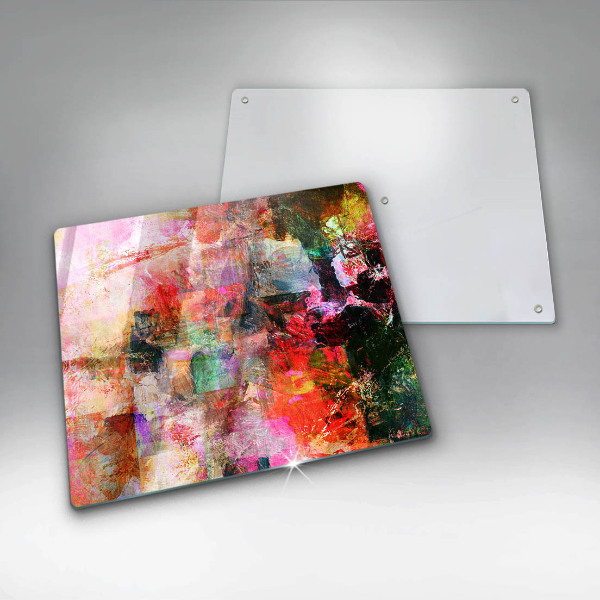 Steklena podloga za rezanje Barvna abstrakcija