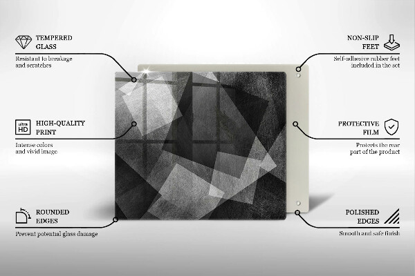 Steklena podloga za rezanje Geometrijska abstrakcija