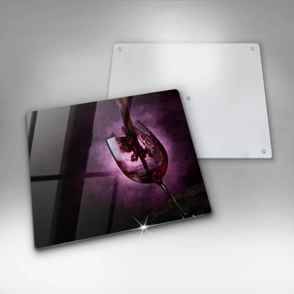 Steklena podloga za rezanje Kozarec vina