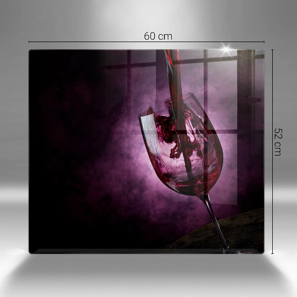 Steklena podloga za rezanje Kozarec vina