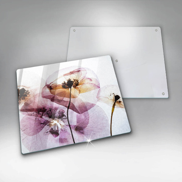 Steklena podloga za rezanje Nežni cvetovi