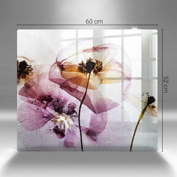 Steklena podloga za rezanje Nežni cvetovi