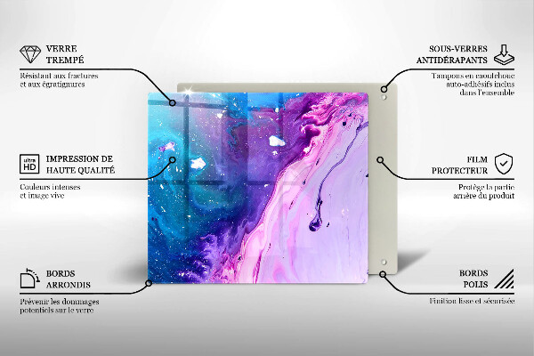 Steklena podloga za rezanje Abstraktna črnila