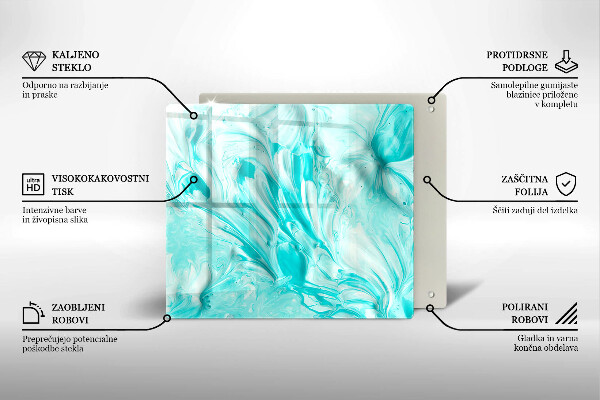 Steklena podloga za rezanje Abstraktne barve
