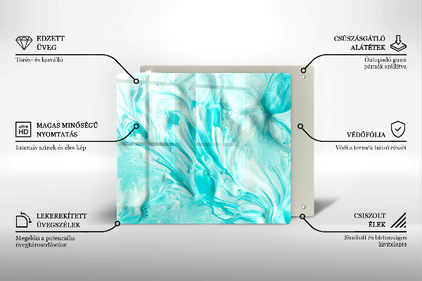 Steklena podloga za rezanje Abstraktne barve